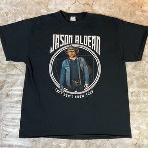 Jason Aldean They Don’t Know Tour 2017 Concert T-Shirt XL Black Country Music